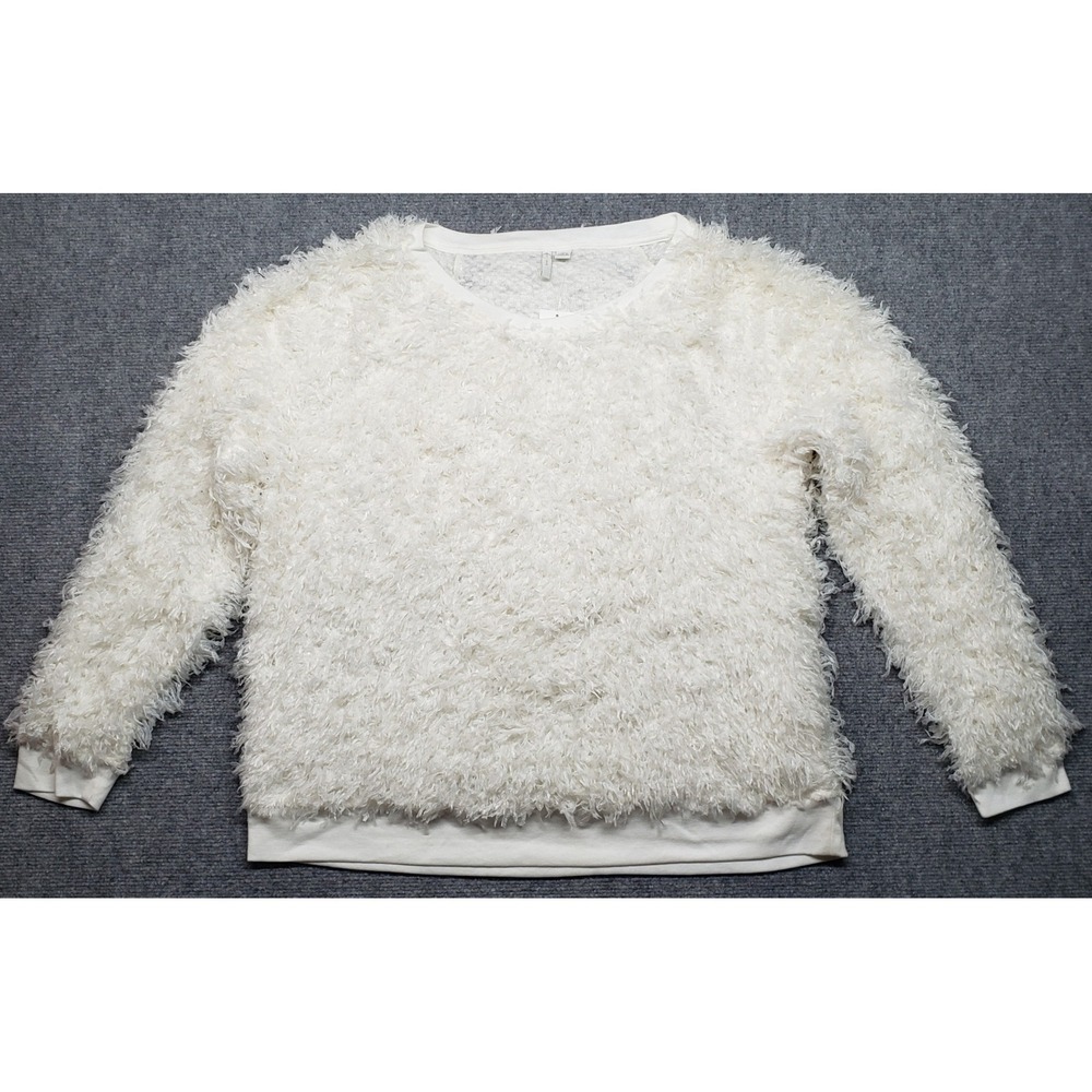C EST. 1946 Sweater Womens XL Ivory Breeze Fuzzy Pullover Cozy New